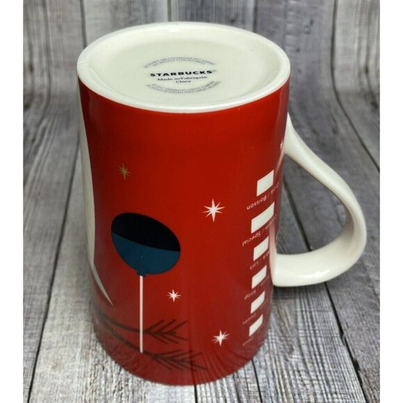 2012 Starbucks Red Holiday Mug 12 Oz With Partridge Design & Bird Logo - Picture 9 of 10